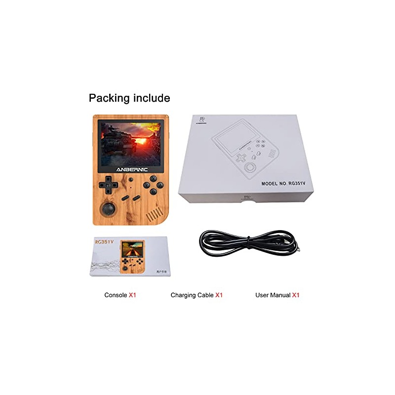 RG351V Retro Handheld Game Console , Open Source System Built-in