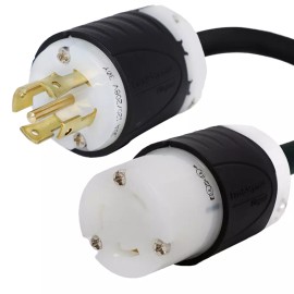 Iron Box NEMA L21-30P to L6-20R Plug Adapter -20A/208V, 12/3 SJOOW -Iron Box #IBX-5175-01