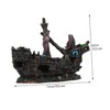 Zerodeko Shipwreck Aquarium Decor Underwater Shipwreck Craft for Fish Tank