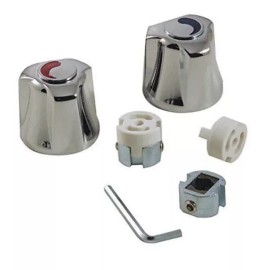 Danco 80016 Small metal canopy handles w/Adapters. Fits any faucet