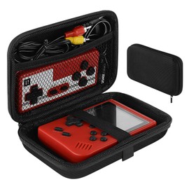 Linkidea Handheld Game Console Carrying Case, Protective Travel Retro Mini Game Player Box for Charging Cable, Earplugs, Batteries and Accessories (Black)