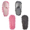 4Pcs Floor Mop Shoes, Microfiber Cleaning Mop Slippers Washable Floor