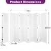 HIGREENA Room Divider 5.6FT Pegboard Display Wood Room Divider Panel