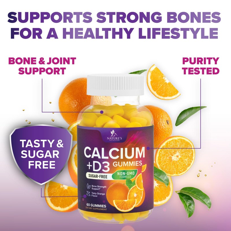 Calcium Supplement Gummies - Sugar Free Calcium Gummy with 400