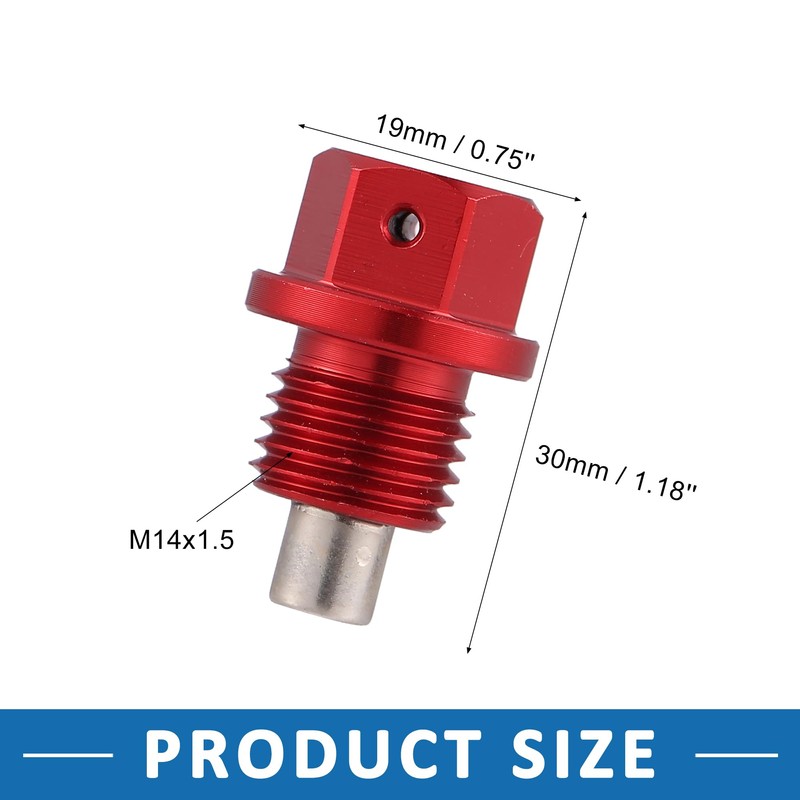 A ABSOPRO Car Magnetic Oil Drain Plug Bolt M14x1.5 Metal