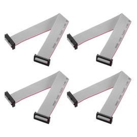 QUARKZMAN IDC Flat Ribbon Cable, 2 mm Pitch 20 mm Width 20 cm Length 20 Pin FC to FC Ribbon Connector Jumper Cable for PC, LED Displays Pack of 4