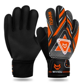 WVVOU Goalkeeper Gloves Children and Teenagers, Football Goalkeeper Gloves, Football Gloves, Double Protection, Portability, Super Hold
