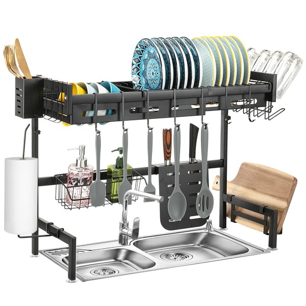 GAOMON Over Sink Dish Drying Rack, Adjustable (25.6" to 35.5")