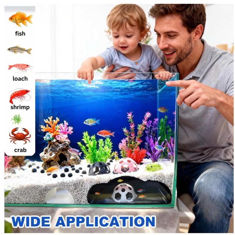 Ulyunist 4-Piece Aquarium Fish Tank Cave Set - 1 Large