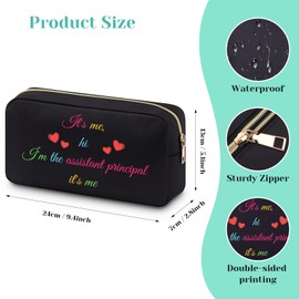 Assistant Principal Gift for Women Makeup Bag Inspirational Gifts for Women Cosmetic Bag Assistant Principal Gifts for Teacher Appreciation Gift for Women Assistant Principal Retirement Gift