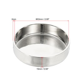 PATIKIL 57mm OD Pipe End Cap,1Pcs 304 Stainless Steel End Cap Flat Tube Cap Polished Pipe Cover Round for Plumbing HVAC Industries Metal Tubing Water Gas Welding