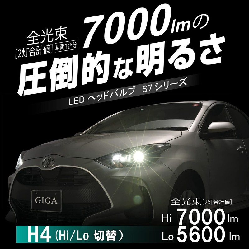 Carmate BW555 GIGA Car LED Headlight, S7 Series, 5,000K, Natural