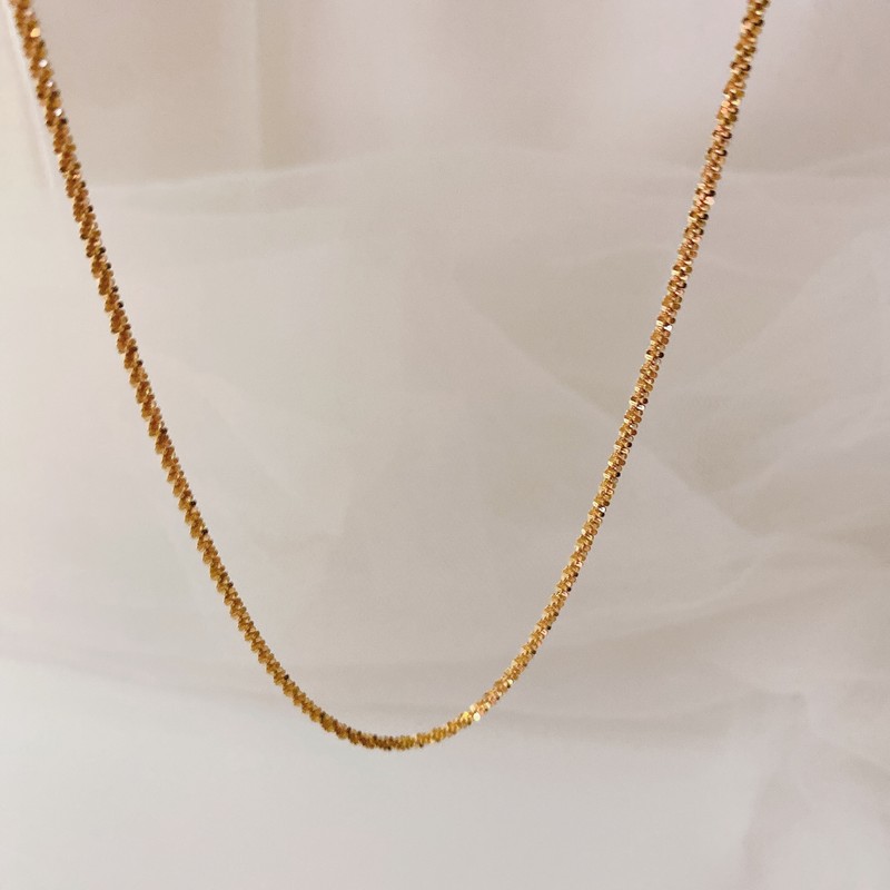 18K Italian chain sterling silver Margherita women’s Kimgo silver necklace