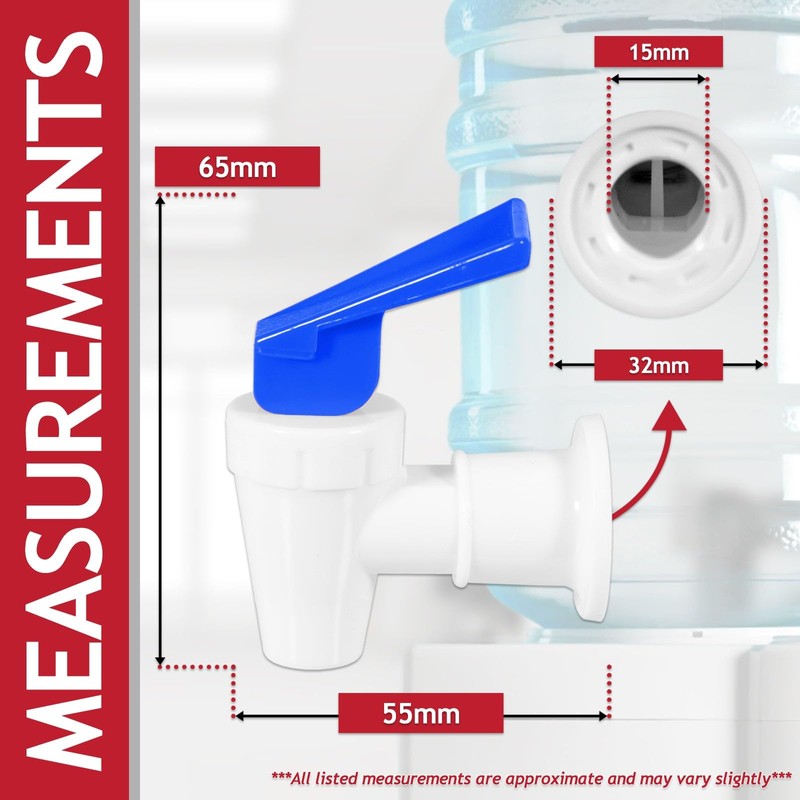 SPARES2GO Universal Water Dispenser Tap Spigot Cooler Bottle Lever Faucet