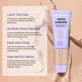 CC Cream Foundation - Tinted Moisturiser Face Women - CC Cream Colour Correcting for Dull - Long Lasting Cream Foundation - Waterproof Tinted Moisturiser All Skin Types Evens Skin Tone