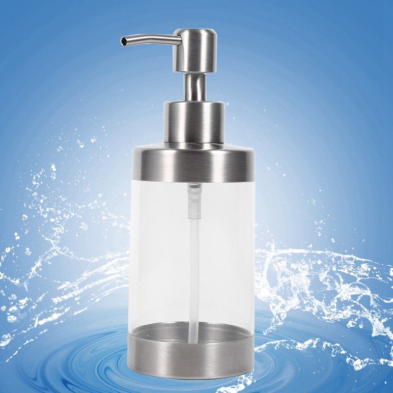 1PC 350ml Soap Dispenser Countertop Pump Lotion Bottle 304 Stainless