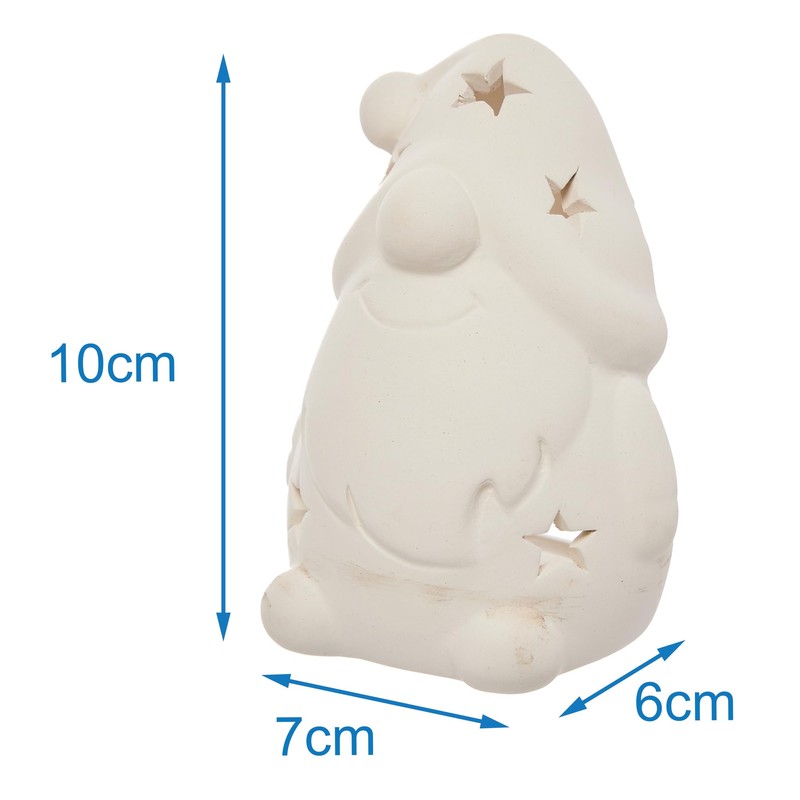 Baker Ross FN319 Gonk Ceramic Tealight Holders - Pack of