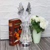 Eldnacele 14" Christmas Water Glittering Angel Figurine, Color Changing Angel