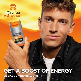 L'ORAL LOral Paris Men Expert Protective Anti-fatigue Moisturiser With SPF 15 for Men 50ml, Hydra Energetic Moisturiser With Vitamin C*, for Tired and Dry Skin, Hydrates and Protects Skin