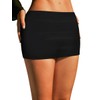 Sweet Hearts Black Mini Skirt for Women- Above Knee Elastic