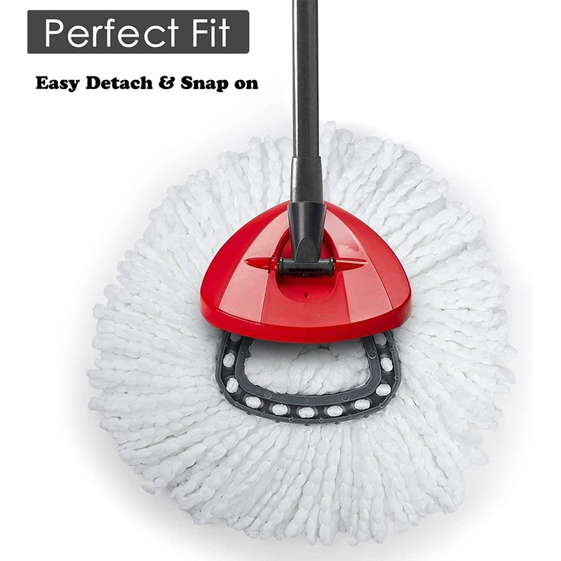 6 Pack Spin Mop Replacement Head with 1 Rotating Mop