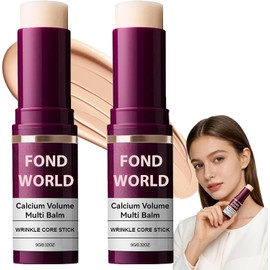 3pcs Bálsamo Multi-Volumen con Calcio y Colágeno,Barra De Cuidado De Ojos,Barra Hidratante Antiarrugas para Ojos,Extracto de Elastina para Piel Firme y Suave,Apta para Ojos,Cuello y Rostro (2PCS)