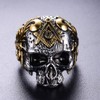 Jude Jewelers Stainless Steel Gothic Skull Vintage Masonic Biker Ring