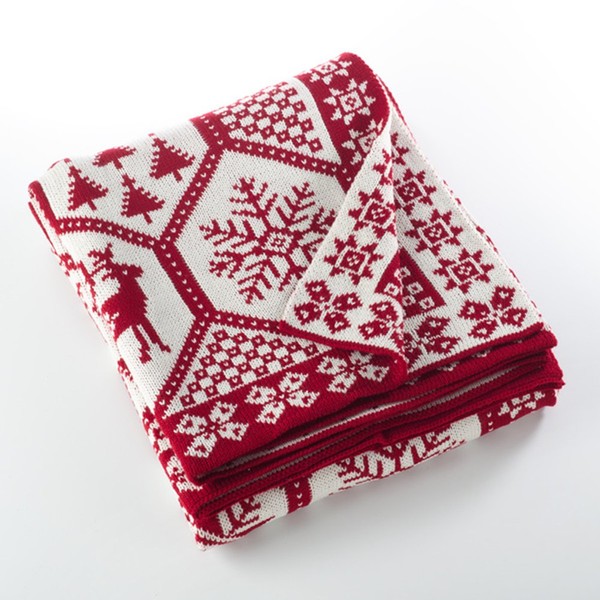 Fennco Styles Sevan Collection Christmas Design Knitted Holiday Fair Isle