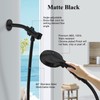 Matt Black Shower Head with Handheld Spray High Pressure-Multifunction Strong