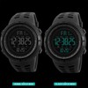 SKMEI Mens Large Display Digital Watch Resin Strap Stopwatch Alarm