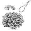 100pcs 1/8"(3mm) Aluminum Crimping Sleeves Loops, Cable Crimps Wire Ferrules,