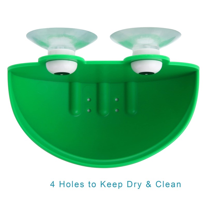 Pensino Frog Habitat Frog Dish Holder with Suction Cups, Cute
