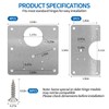 Stainless Steel Cabinet Hinge Repair Plate Kit with Mounting Screws,