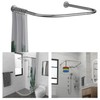 Tanxih U Shower Curtain Rod Adjustable Stainless Steel U Shaped