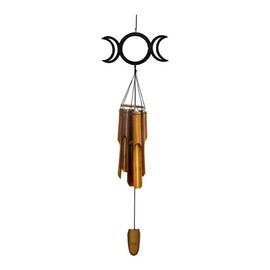 Bamboo Windchime with Triple Moon