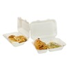 Kitchsy Disposable White Hinged Clamshell Take Out Food Containers Heavy