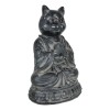 Ancient Meditating Cat on Lotus Levitating Buddha Figurine Zen Statue