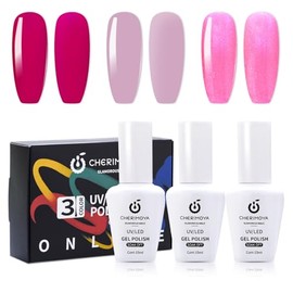 Cherimoya Juego de Esmaltes de Uñas en Gel Semipermanentes 3 Colores 15ml