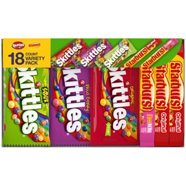 SKITTLES & STARBURST Assorted Candy Variety Pack for Holidays, Gifts, Parties, Candy Assortment, 37.05 oz (18 Count) Bulk Box