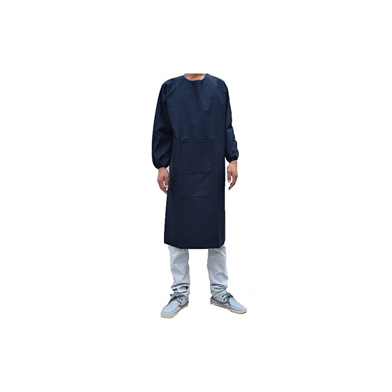 UE STORE Adults Long Sleeve Cooking Kitchen Apron Waterproof Butcher