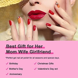 Gel Liner Nail Polish Pen 12 Farben Gel Nagellack Set Nageldesign Set Farbgel für Gelnägel Eingebauter Dünner Nail Art Pinsel UV Gel Nail Art Polish Starterset Malerei Gelpolitur Set For Drawing Lines