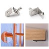 Bestgle 6mm Bracket Style Cabinet Shelf Pegs with Hole, Nickel