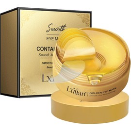 Under Eye Gel Patches (60 Pcs), 24K Gold Eye Patches for Puffy Eyes, Dark Circles, Bags, Fine lines and Wrinkles with Collagen, Relieves Pressure, Moisturizes, Nourishes, Firms, Brightens, Revitalises