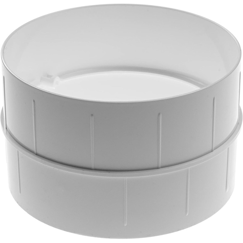 Vent Systems 4" Inch - White - Male Fit Duct