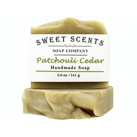Sweet Scents Patchouli Cedar Soap - Handmade, Natural, Cold Process, Essential Oil Soap