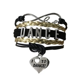 Infinity Collection Dance Bracelet- Girls Dance Jewelry for Dance Recitals, Dancers and Dance Teams, One Size, Zinc