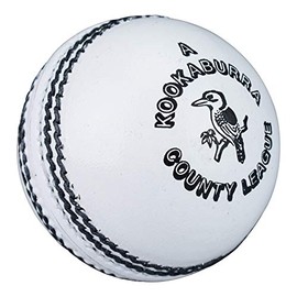 Kookaburra County League Cricket Ball 5.5oz, White, Mens