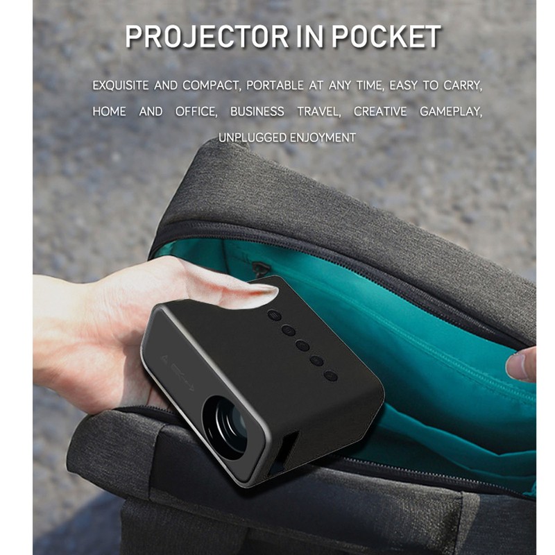 Mini Projector Multifunction HD 1080P WiFi Wireless Wired Screen Projection