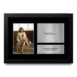 HWC Trading FR A4 Lorraine Bracco Sopranos Geschenke Gedrucktes Signiertes Autogramm Foto für Fans von Fernsehshows - A4 Framed