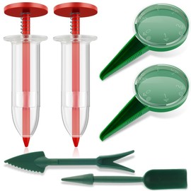 6Pcs Mini Sowing Seed Dispenser, Seed Planter Tool, Handheld Seed Planter, Seed Sower Tool, Reusable Seedlings Dibber and Widger Set with Seedlings for Spreading Gardening and Lawn Care